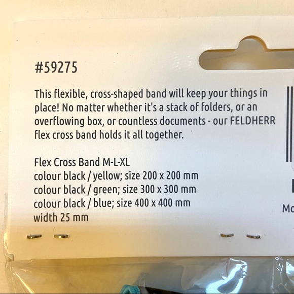 Set of 3 Flexible Cross-Shaped Bands M-L-XL Storage Room Organizing Office - Picture 4 of 5